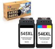 7Magic PG-545XL CL-546XL Canon printeru kasetņu nomaiņa 545 546 XL Multipack, kas ir saderīgs ar Canon Pixma TR4550 TS3450 TS3350 TS3150 TS3351 TS3451 TS3351 TS3451 MX905MG295MG 54501 trūkums ANEB0C9TBX1HPT