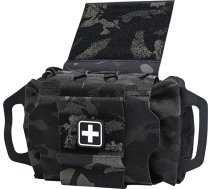 SABADO Rapid Deploy IFAK First Aid Kit taktiskā divu gabalu sistēma Medicīniskā apgāde Roll Carrier Hypalon rokturis Āra sporta medību soma Laminēta matēta auduma, melna Multicam āķis un cilpa)