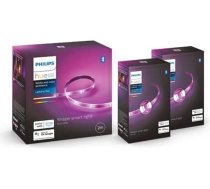 Philips Hue White & Col. Amb. Lightstrip Plus 2 m bāze + Lightstrip Plus 2 m pagarinājums, 16 miljoni krāsu, kontrolējams ar lietotni, saderīgs ar Amazon Alexa (Echo, Echo Dot)