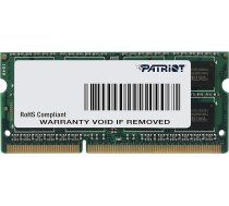 Patriot Signature 8GB DDR3 1600 MHz SODIMM modulis (8 GB, 1 x 8 GB, DDR3, 1600 MHz, 204 - pin SODIMM) PSD38G1600L2S