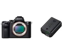 Sony Alpha 7 II bezspoguļa pilna kadra kamera (24,3 megapikseļi, ātra hibrīda automātiskā fokusēšana, optiskā 5 asu attēla stabilizācija korpusā) + Sony NP-FW50 W sērijas litija akumulators