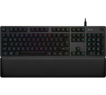 Logitech G513 Mehānisks spēļu tastatūra, Romer-G taktilo slēdži, RGB apgaismojums, USB savienojums, Handballenauflage mit Memory Foam, Aluminium-Gehäuse, Spanisches QWERTY-Layout - Carbon