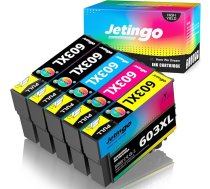 Jetingo 603XL saderīgas Epson 603 kasetnes Epson 603 603XL tintes kasetnēm ar Epson Expression Home XP-3100 XP-3105 XP-4105 XP-2100 XP-2105 Workforce WF-2830 WF-2810 WF-2850 (Iepakojumā ar