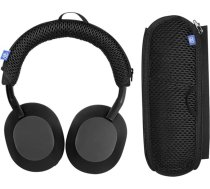 Aizsargs priekš Sony WH-1000XM5 austiņām WH-1000XM5 Zipper Headset austiņu spilvens ar aukliņas cilpu (melns)