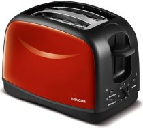 SENCOR STS 2652RD, Edelstahltoaster, Schwarz / Rot