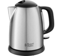 Russell Hobbs Adventure 24991-70 Mini tējkanna Nerūsējošais tērauds 1,0 L 2400 W Ātrā vārīšanās funkcija Noņemams kaļķakmens filtrs Optimizēts izsmidzinātājs Maza ceļojumu tējkanna Kompakta tējas pagatavošanas ierīce