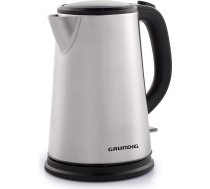 GRUNDIG WK5620 Wasserkocher, 2200 W, 1,7 l, 1,7 litri, Edelstahl/Schwarz