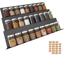 McBecdy Spice Rack Drawer Metal 6 gabalu garšvielu atvilktnes ieliktnis Regulējams garšvielu uzglabāšanas platums no 23 cm līdz 46 cm Izvelkams