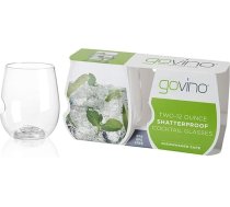 govino Nesadalāms atkārtoti lietojams Tritāna glāžu komplekts bez kātiņa, bez BPA, ar īkšķa iegriezumu, drošs mazgājams trauku mazgājamā mašīnā 13oz (375ml) - 2 gab. iepakojums