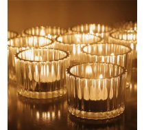 Vohocandle caurspīdīgs tējas gaismas turētāja stikla komplekts ar 24 glāzēm, tējas gaismas glāzes Vintage galda dekorēšanai, tējas gaismas glāze kāzām, dzimšanas dienas svinībām, mājas dekorēšanai (caurspīdīgs, 5 cm x 3,5 cm)