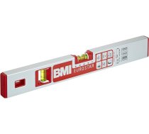 BMI 690040EM Wasserwaage Eurostar 40 cm | aus Aluminium, eloxieret, mit Magnet, 2% Gefällemarkierung | Libellen: 2, laserskaliert (Patent), Länge 40cm