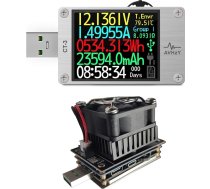 AVHzY Metel (CT3+(sm-ld-00)) USB slodzes digitālais multimetrs sprieguma testeris DC 6 A 26 V uzlādes un uzlādes ātruma mērīšanai kabeļos, baterijās, barošanas bankās utt. Korpuss