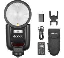 Godox V1Pro-C kameras zibspuldzes Speedlite apaļā galva Canon, ar noņemamu apakšblāzmu SU-1, USB-C uzlādes akumulatoru, 2.4G X bezvadu HSS TTL zibspuldzes zibspuldze Canon 6D 7D 5D Mark II III M50 EOS R