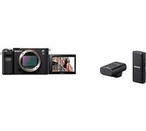 Sony Alpha 7C bezspoguļa pilna formāta digitālais fotoaparāts, tikai korpuss, ar Sony ECM-W2BT Bluetooth mikrofonu