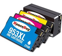 HenceBuy 953xl Multipack printeru kasetnes saderīgas ar HP 953 XL kasetnēm HP Officejet Pro 7740 7720 8210 8720 8710 7730 8218 8715 8718 8718 8725 8728 8730 8740 Printeris (melna, purpursarkana, dzeltena,