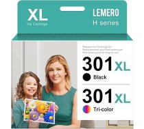 Lemero 301XL kārtridži, kas saderīgi ar HP 301 printera daudzpaku 301 XL melnās un krāsainās krāsas kasetnēm Envy 4500 4504 4508 5530 Officejet 2620 4630 2622 Deskjet 2540 3050 2050 2544 tintes kasetnēm