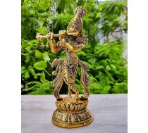 WC_Lord Krišna ar Bansuri Janmashtami Krišnas statuete figūriņa ar Murli Bansi hinduistu mīlestības dievs Murlidhar Kishna Idol Indijas reliģiskajiem svētkiem - mājas dekoru priekšmeti