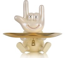 DOVDOV Žestu statujas un skulptūras Mūsdienu mākslas žestu statujas no sveķu sveķu sveķu statujas Tray Storage Key Bowl Piemērots viesistabai Kafijas galdiņš Priekšnama kumode Biroja ieeja (Cream)