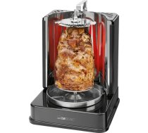 Clatronic 3-in-1 vertikālais kebabu multigrils DVG 3686 kebabiem, vistas gaļai un žirosu, ar nerūsējošā tērauda tauku savākšanas tvertni, 1400 W, melns, melns