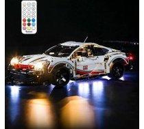 BRIKSMAX LED apgaismojuma komplekts Lego Technic 911 RSR - saderīgs ar Lego 42096 konstruktora klucīšu modeli - bez Lego komplekta (tālvadības pults versija)