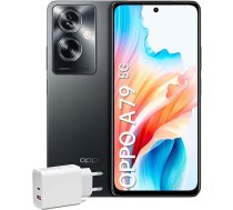 OPPO A79 5G 8 + 256 GB, Android viedtālrunis bez līguma, 90 Hz 6,72 collu LCD, 50 MP aizmugurējā skata kamera, Google Play, NFC, GPS, Dual SIM bez SIM kartes, melns, mobilais tālrunis