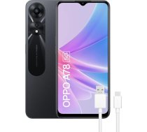 OPPO A78 5G, Dual, 128GB, 4GB RAM, spīdošs melns + turētājs