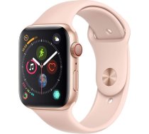 Apple Watch Series 4 44mm (GPS + Cellular) - Alumīnija siksniņa zelta krāsā ar smilškrāsas sporta aproci (Bendra)