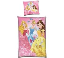 Silta Princeses ziemas gultas veļa · Rozā flīsa meiteņu gultas veļa 135 x 200 cm 80 x 80 cm · 2-daļīgs bērnu gultas veļas komplekts ar Disney Motif Belle Sleeping Beauty Pelnrušķīte