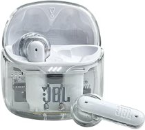 JBL Tune Flex Ghost austiņas — ūdensnecaurlaidīgas ausīs ievietojamas austiņas ar trokšņu slāpēšanu, Bluetooth un akumulatora darbības laiku līdz 32 stundām — White Ghost ANE55B0C5S6TZLCT