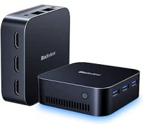 Blackview MP80 Mini PC Intel N97 centrālais procesors (līdz 3,6 GHz) 16 GB LPDDR5 RAM 512 GB M.2 SSD, mini dators, 4K UHD mini galddators Windows 11 Pro, trīs HDMI, Gigabit Ethernet, 5G WiFi, biznesam/mājām