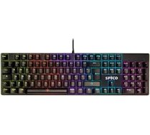 SPYCO Challenge KE-111 mehānisma spēļu tastatūra itāļu izkārtojums Regulējams LED aizmugurgaismojuma vāciņi ABS brūni slēdži 25 pretspoguļošanas taustiņi ideāli piemēroti datora klēpjdatoram ECC