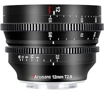 7artisans APS-C Д«paЕЎi plata leЕ†Д·a kino objektД«vs 12В mm T2.9 lielas apertЕ«ras manuДЃlais fiksД“tais fokuss ar zemu kropДјojumu saderД«gs ar Canon RF Mount EOS R R3 R5 R6 R7 R10 RP Black
