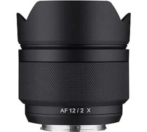 SAMYANG AF 12mm f/2.0 automātiskā fokusa APS-C kompaktais īpaši platleņķa objektīvs priekš Fujifilm X (SYIO12AF-FX) melns