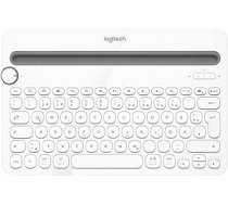 Logitech K480 bezvadu Bluetooth tastatūra datoram, planšetdatoram un viedtālrunim, vairāku ierīču un Easy-Switch funkcija Kompakts dizains, dators / Mac / planšetdators / viedtālrunis, vācu QWERTZ izkārtojums - balts ANEB00MWNDVIGT