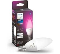 Philips Hue White & Color Ambiance E14 Lamp Single Pack 320 lm, aptumšojams, līdz 16 miljoniem krāsu, vadāms, izmantojot lietotni, saderīgs ar Amazon Alexa (Echo, Echo Dot) ANEB099NRKZKQT