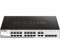 D-Link DGS-1210-16/E 16 portu vieds pārvaldāms gigabitu komutators (16x 10/100/1000Mbit/s, 4x optisko šķiedru SFP/kombināciju ligzdas, bez ventilatora un enerģijas taupīšana) - tikai ES barošanas kabelis, melns/pelēks