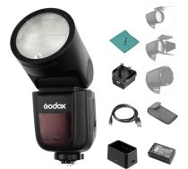 Godox V1F Profesionāla zibspuldzes zibspuldze ar apaļu galvu bezvadu 2.4G Fuji Fujifilm X-Pro2 X-T20 X-T2 X-T2 X-T1 GFX50S GFX50R kamerai kāzām, portretu studijām, fotogrāfijai