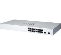 Cisco Business CBS220-16P-2G Smart Switch | 16 GE porti | PoE | 2x1G SFP | 3 gadu ierobežota aparatūras garantija (CBS220-16P-2G-EU)