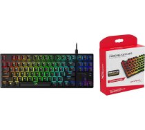 HyperX HX HX-KB7RDX-US Alloy Origins Core, RGB mehāniskā spēļu tastatūra, bez taustiņiem (ASV izkārtojums) un Pudinga taustiņu vāciņiem - Pilns taustiņu komplekts - PBT - (melns) - angļu (ASV) izkārtojums - 104 taustiņi