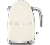 SMEG, KLF03BLEU 1.7L Wasserkocher, Soft-Opening-Kannenverschluss, Herausnehmbarer Anti-Kalkfilter aus Edelstahl, Automatische Abschaltung bei 100°C, Rutschfeste Stellfüße, 2400W Leistung, Creme