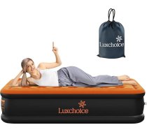 Luxchoice Gaisa gulta Luxchoice Air Bed Air Mattress Pašpiepūšamais 1 personas ar integrētu elektrisko sūkni Premium Guest Bed piepūšamais matracis kempingam vai lietošanai mājās