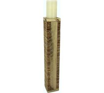 Sveču turētājs Pillar izgatavots no koka / korķa Adventa vainags Sveču turētājs Dekoratīvs Ziemassvētku rotājums Pillar Sveču laterna izgatavota no koka Lauku mājas stils Antique Brown Alpine Hut Shabby Adventa vainags