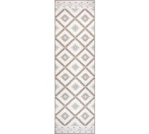 NORTHRUGS Malibu paklājs iekštelpām un ārpus telpām 80 x 250 cm - divpusējs paklājs, izturīgs pret laikapstākļiem, moderns ģeometrisks raksts balkonam, terasei, dārzam, ziemas dārzam, viesistabai, ūdensizturīgs, lins