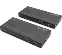 DIGITUS Assmann HDBaseT KVM Extender komplekts, 150 m, 4K/60Hz, USB 2.0, PoC, IR, melns