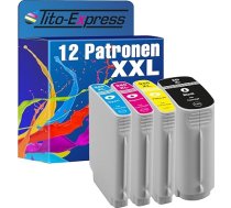 Tito-Express 12 drukas kasetnes XXL ar mikroshēmu un līmeņa indikatoru, saderīgas ar HP 940 XL OfficeJet Pro 8000 8000 8000 Enterprise 8000 Series 8000 Wireless 8500 8500 8500 A 8500 A Plus 8500 A Premium 8500