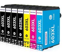 SINOPRINT 7 603XL tintes kasetņu komplekts, kas saderīgs ar Epson Multipack 603XL drukas kasetnēm Epson XP-3100 XP-3105 XP-4155 XP-2105 XP-2150 XP-3150 XP-4100 Workforce WF-2830 WF-2835 WF-2840