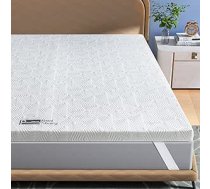 BedStory virsma 7 cm augstums 160 x 200 cm, 2-in-1 cietības līmeņi H2 un H3 virsmatracis, 7 zonu virsmatracis, kas izgatavots no aukstām putām, virsmatracis atsperu gultai, karavānai, dīvāngultai