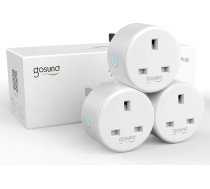 GOSUND SMARTKIT viedā kontaktdakša ar enerģijas monitoringu, mini 13A viedā kontaktdakša darbojas ar Alexa un Google Home, Alexa WiFi kontaktdakša ar balss vadību, lietotnes vadība, tikai 2,4 GHz, 3 gab. komplektā