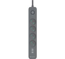 Tracer 47027 Power Line+ 1.5m (4 outlets +3x USB A, 5V 2,4A)