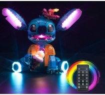 Tālvadības gaismu komplekts Lego Disney Stitch (ne Lego), LED apgaismojuma komplekts Lego 43249 Stitch Creative Toy